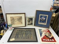 Lot of wall decorations/pictures