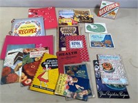 vintage cook books, recipe tin & more