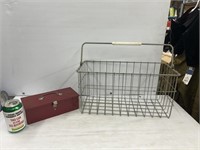 Wire basket and portable tool box