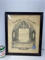 Freemasons certificate Gr and lodge of