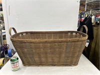 Vintage Large woven laundry basket
