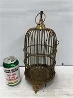 Solid brass bird cage decor