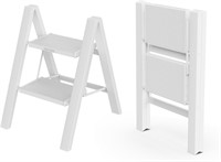 $56  2 Step Ladder  Foldable  300 lbs Load  White