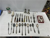 Collectable silverware includes knives and spoons