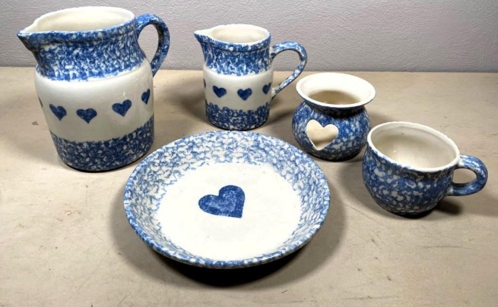 roseville pottery pitchers, bowls & more