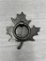 Decorative leaf door knocker heavy steel