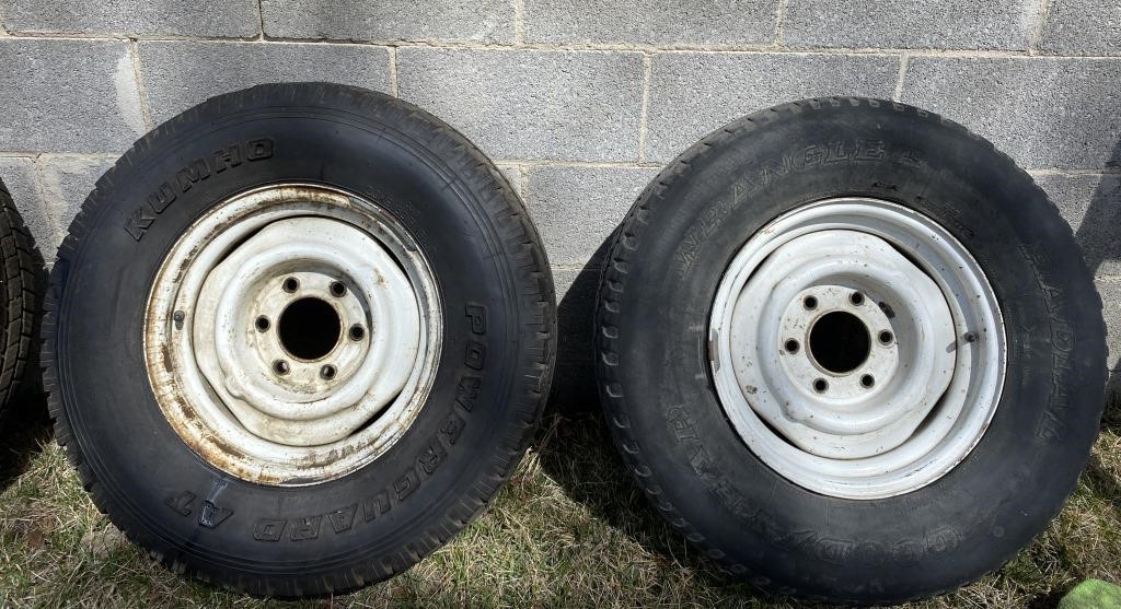 Set of 2 Spare Tires Powergaurd AT 5OR15LT