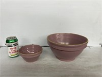 Pink ceramic bowls