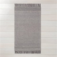 3' X 5' Textured Border Stripe Area Rug $35