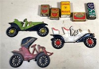 antique TINS & vintage car decoration