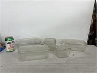 Clear glass food containers refrigerator dishes