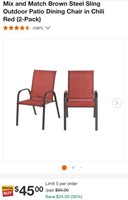 Patio Dining Chairs (Open Box)