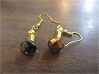 Earrings with Iridescent Beads