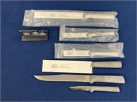 (6) Rada Knives and Sharpener, 3 are new