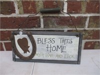 Bless this Home Sign 6x12"