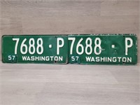 1954 Washington License Plates w/'57 Tabs