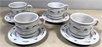 4pcs- Longaberger pottery mugs & saucers