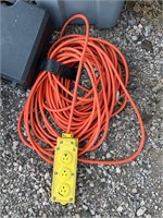 Extension cord with three-way