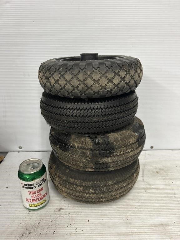 4 small wheel tires