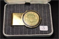Money Clip w/ REPLICA $20 Gold Piece (NOT AN AUTHE
