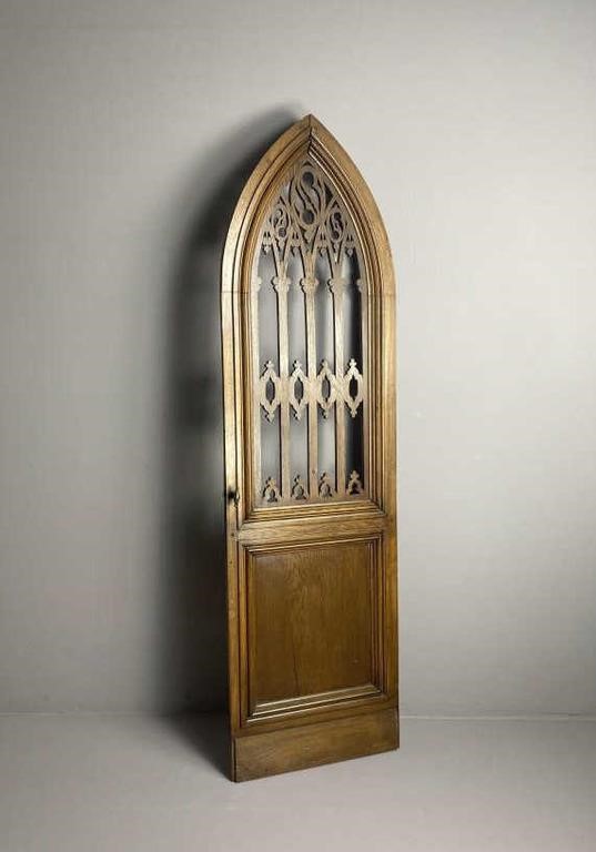 European Gothic Revival Church Confessional Door