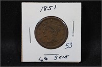1851 Large Cent (Normal Date)