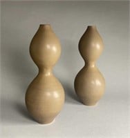 Pair of Jonathan Adler Gourd Vases