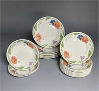 18 Villeroy & Boch "Amapola" Plates and Bowls