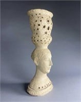 Studio Pottery Figural Woman Vase