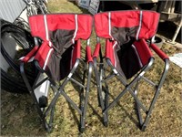 Foldable Lawn Chair (Red/Black) /EACH