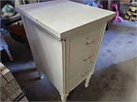 3 Drawer White Night Stand @15.25Wx18.5Dx30inH