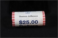 UNC Roll Presidential Dollar Coins - Thomas Jeffer