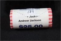 UNC Roll Presidential Dollar Coins - Andrew Jackso