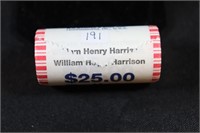 UNC Roll Presidential Dollar Coins - William Henry
