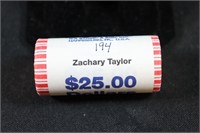 UNC Roll Presidential Dollar Coins - Zachary Taylo