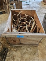 Wooden Crate of Deer Antlers