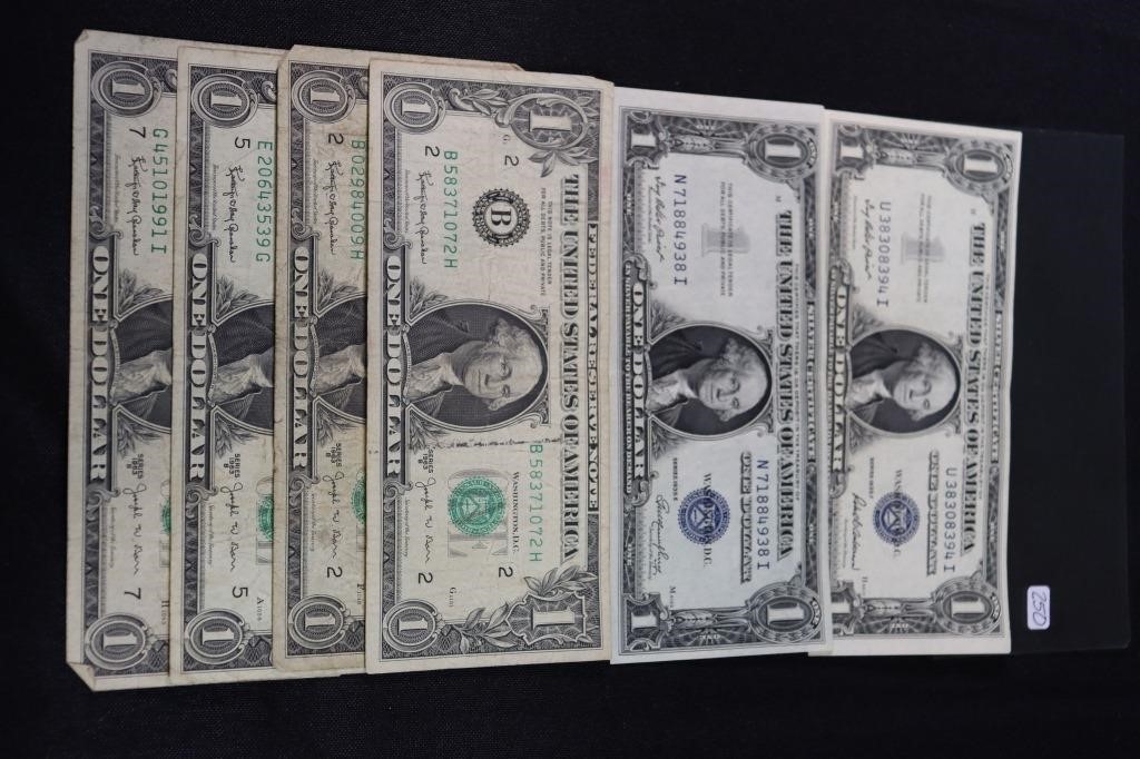 Currency Lot - 4 Joseph Barr Dollars, 1935 E Silve