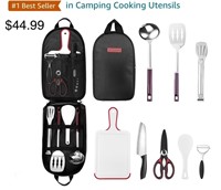Odoland 8pcs Camping Kitchen Utensil Set, Cooking