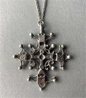 Silver Byzantine Cross on Chain
