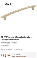 6 x 12 5/8" Center Marsala Handle in Champagne