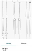 BESTEEL 6Pairs Long Tassel Dangle Earrings for