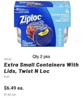 ZIPLOC Extra Small Containers With Lids, Twist N