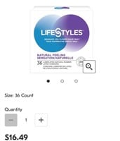 36 Lifestyles Natural Feeling Latex Condoms