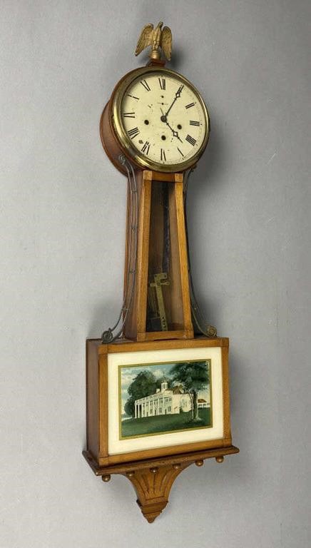 New Haven Banjo Clock Quarter Hour Chime 1920s