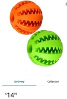 Puppy Teething Chew Toy Balls: 2pack Interactive