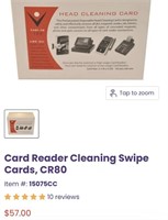 Pack of 10 Card Reader Cleaning Swipe Cards -