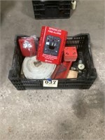 Sprinkler fire alarm, hose ,and contents