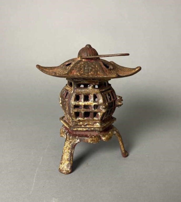 Japanese Cast Iron Pagoda Garden Lantern