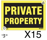 X15 8" x 12" Private Property Sign