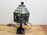 STAINGLASS Small LAMP@5inAx12inH #needs Bulb